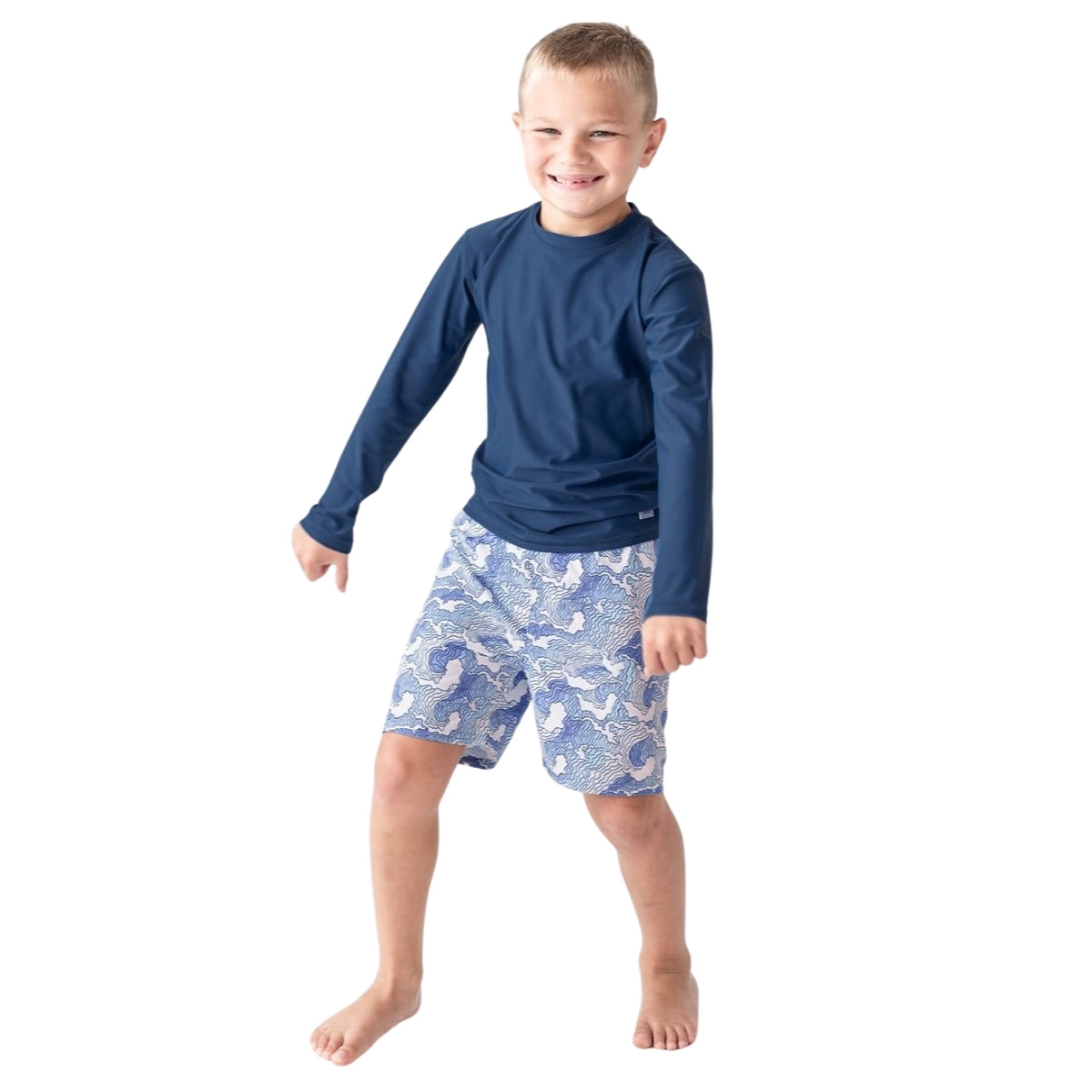 Camisa De Banho Infantil Ruggedbutts Navy FPS50+ - 6-12M