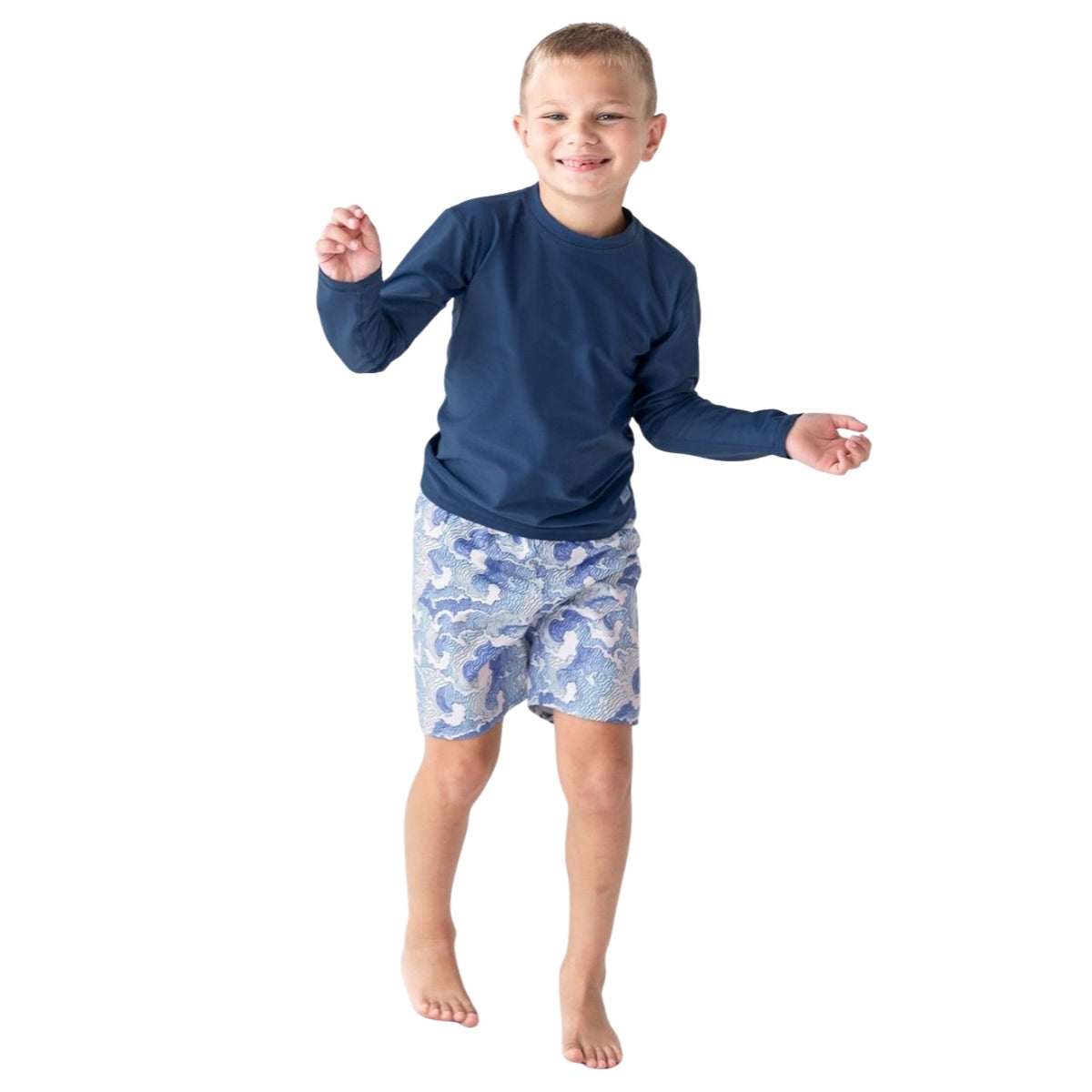 Camisa De Banho Infantil Ruggedbutts Navy FPS50+ - 6-12M