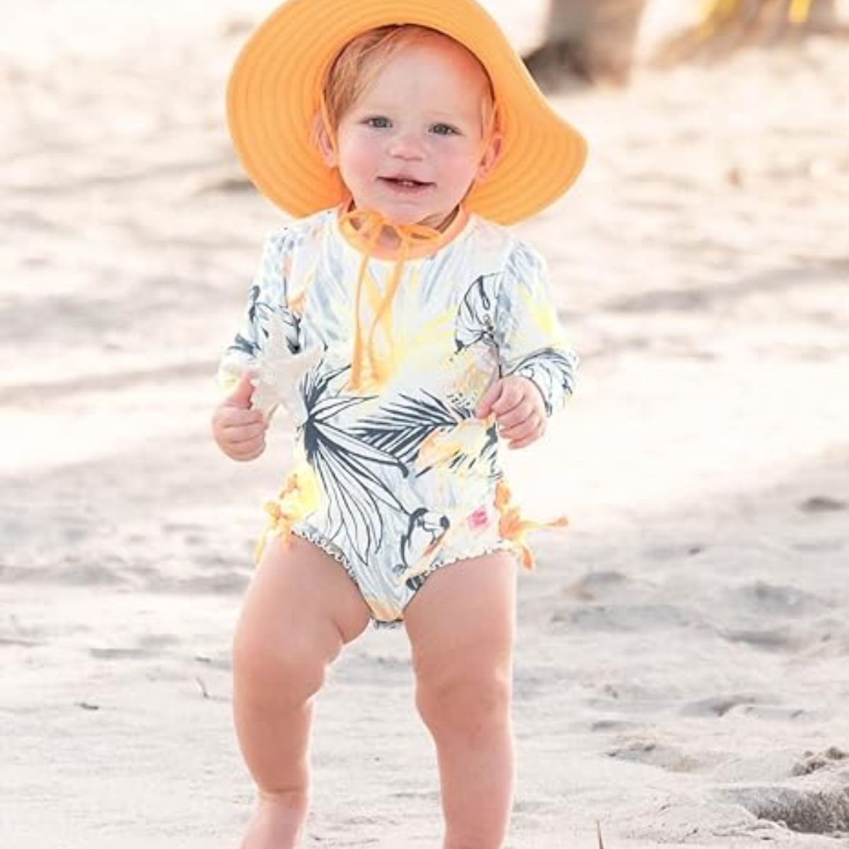 Ruffle Butts Swim Hat Reversible Melon - 0-12 M