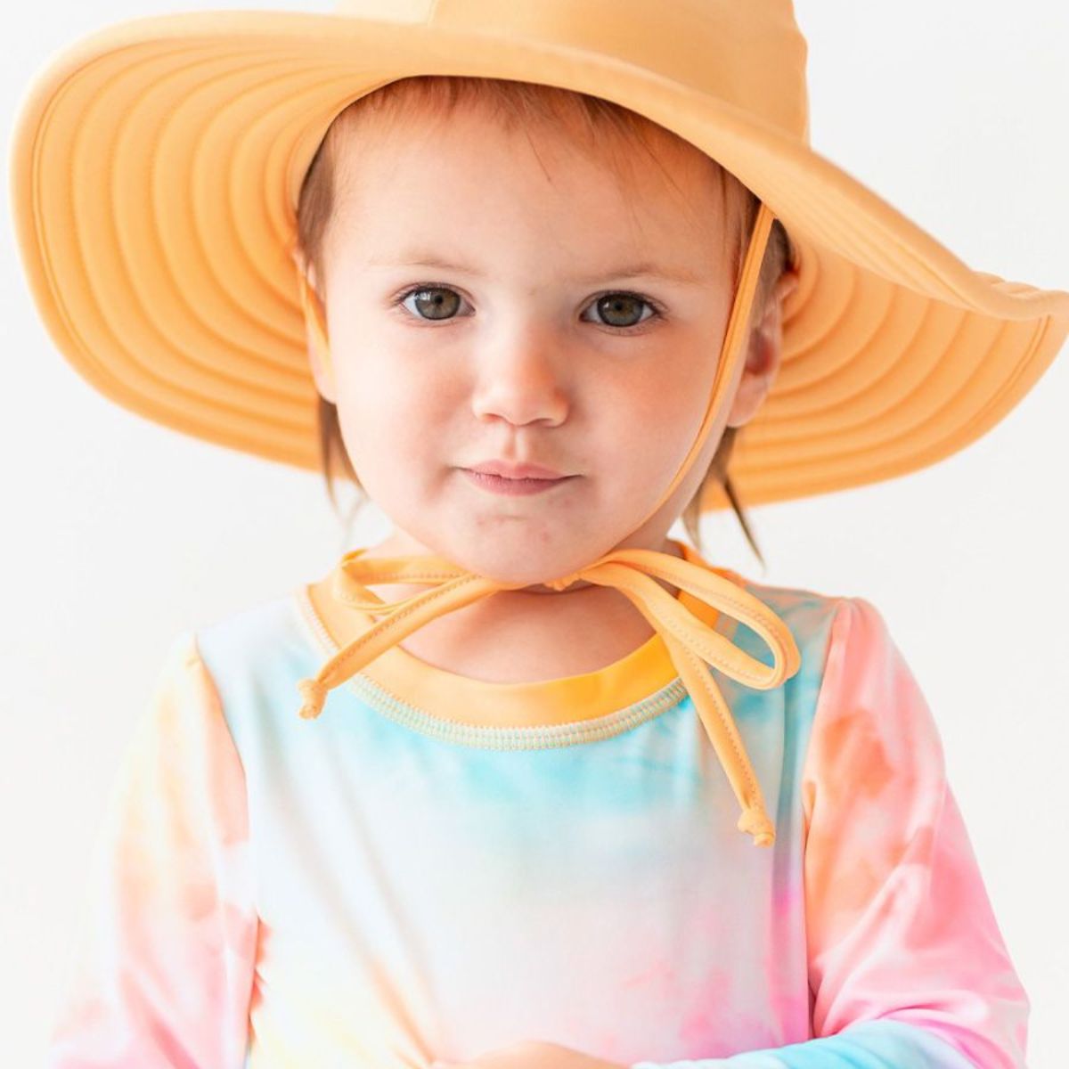 Ruffle Butts Swim Hat Reversible Melon - 0-12 M