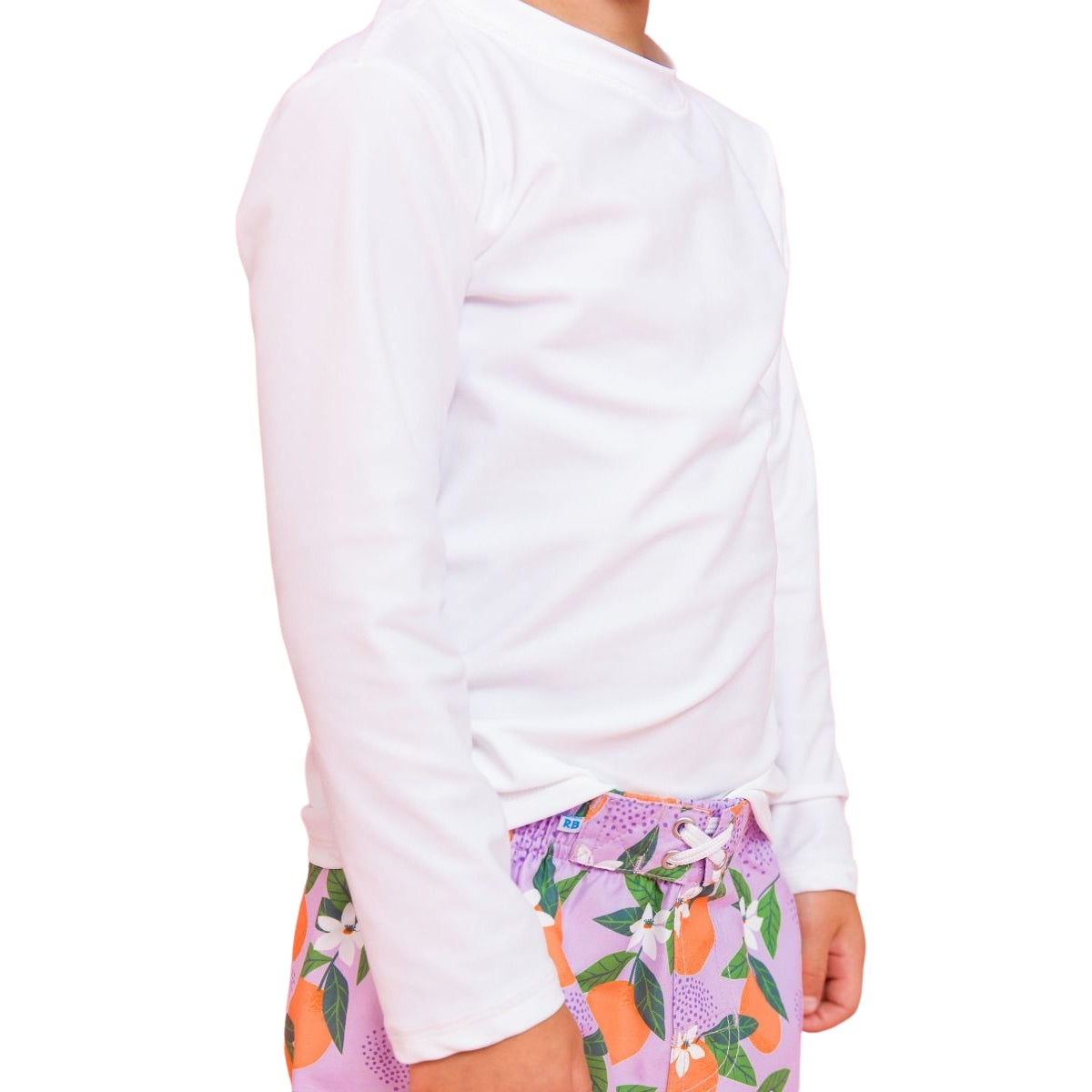 Rugged Butts Long Sleeve Rash Guard - White - 5 on Luna Baby Store Miami
