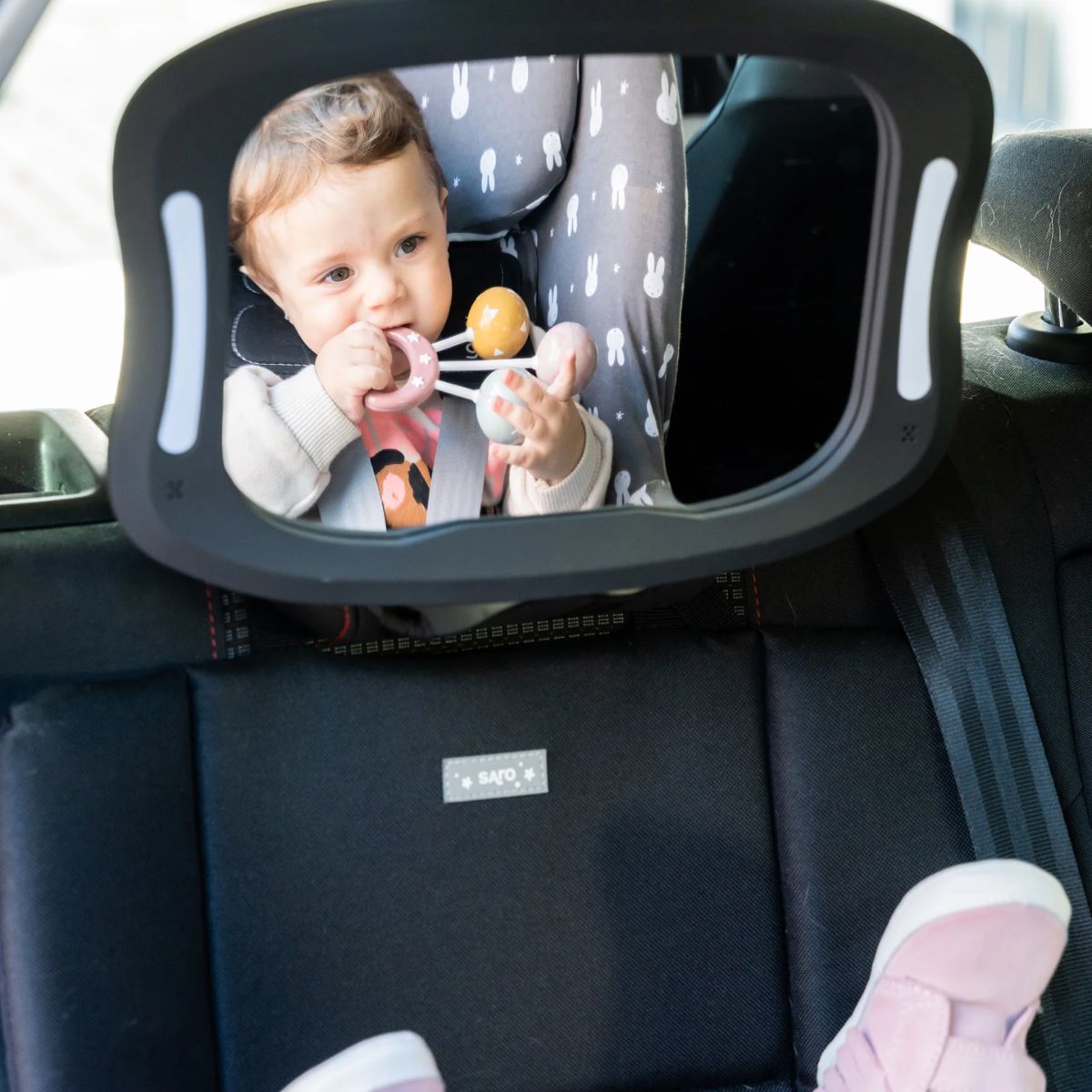 Saro 360 Baby Safety Mirror With Light on Luna Baby Store Miami