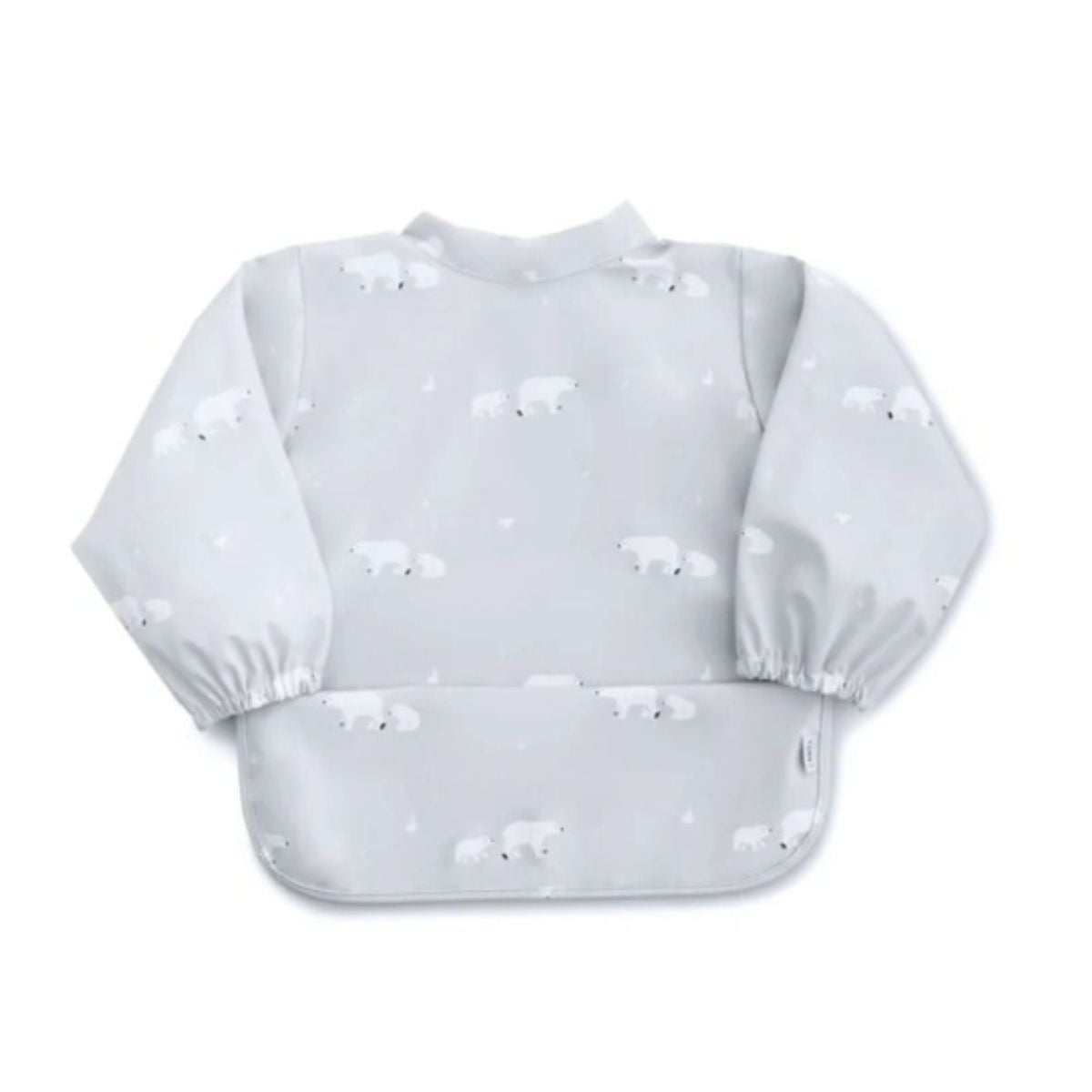 Saro Long Sleeve Baby Bib - Glacier Grey on Luna Baby Store Miami