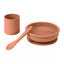 Saro Nordic Party 3 Piece Feeding Set - Copper on Luna Baby Store Miami