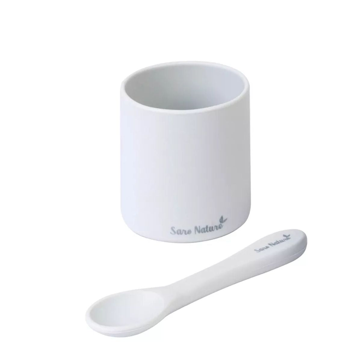 Saro Nordic Party 3 Piece Feeding Set - Glacier Grey on Luna Baby Store Miami