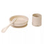 Saro Nordic Party 3 Piece Feeding Set - Sand on Luna Baby Store Miami