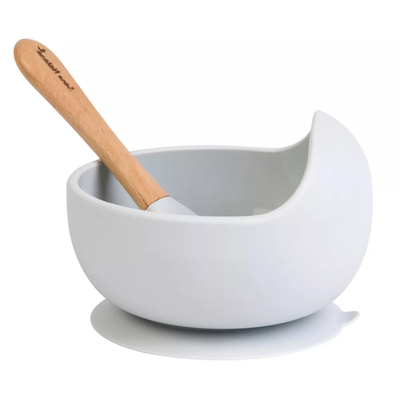 Saro Nordic Wave Bowl Feeding Set - Glacier Grey