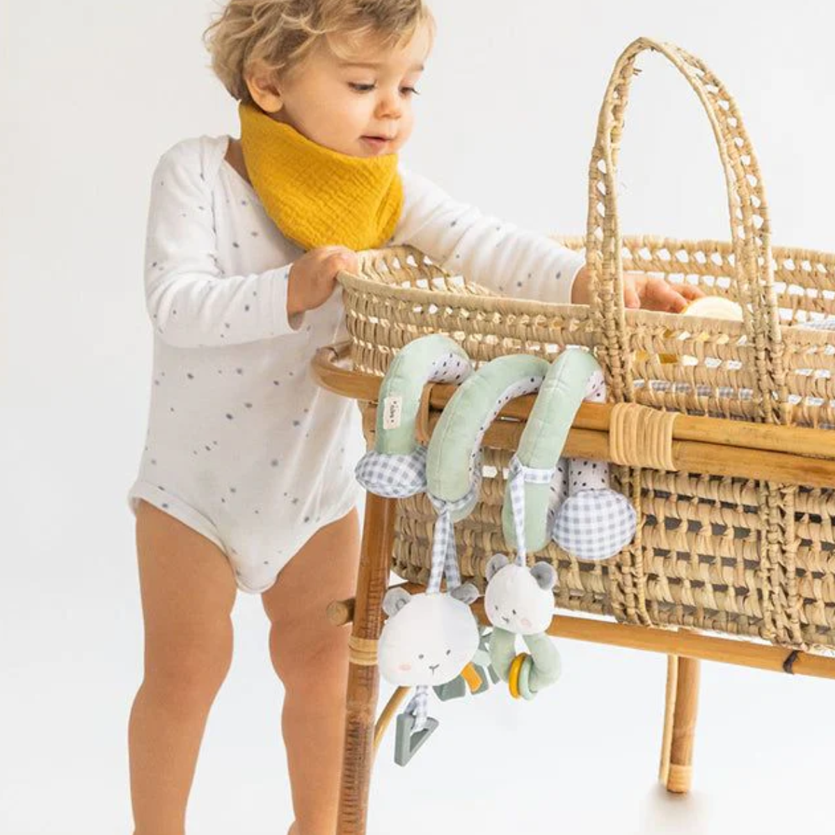 Saro Rattle Spirals Sweet + Fun - Pink on Luna Baby Store Miami
