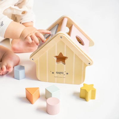 Saro Wooden Shape Sorting House