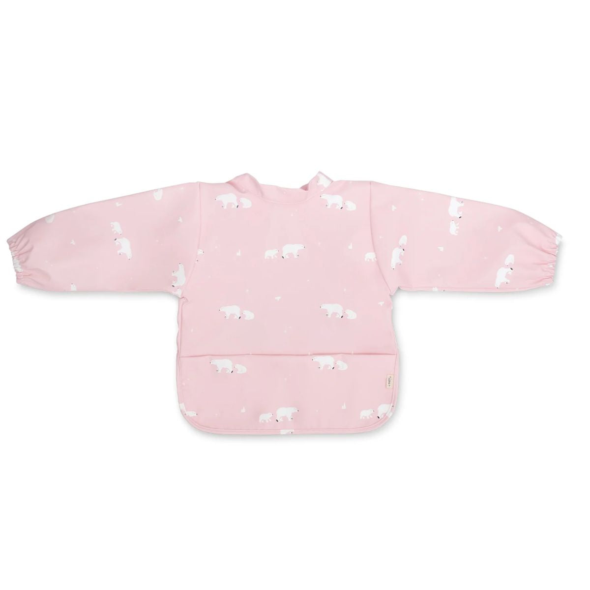 Saro Long Sleeve Baby Feeding Bib - Dusty Pink