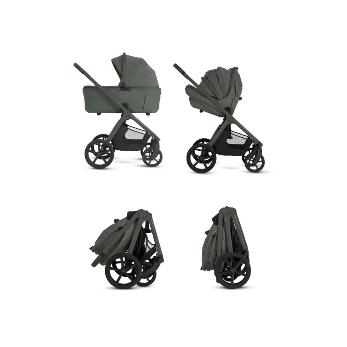Silver Cross Cove 2 Compact Bassinet - Pewter on Luna Baby Store Miami