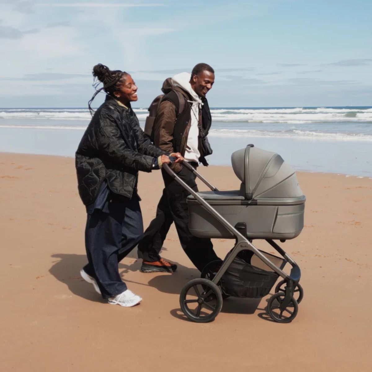 Silver Cross Cove 2 Compact Bassinet - Pewter on Luna Baby Store Miami