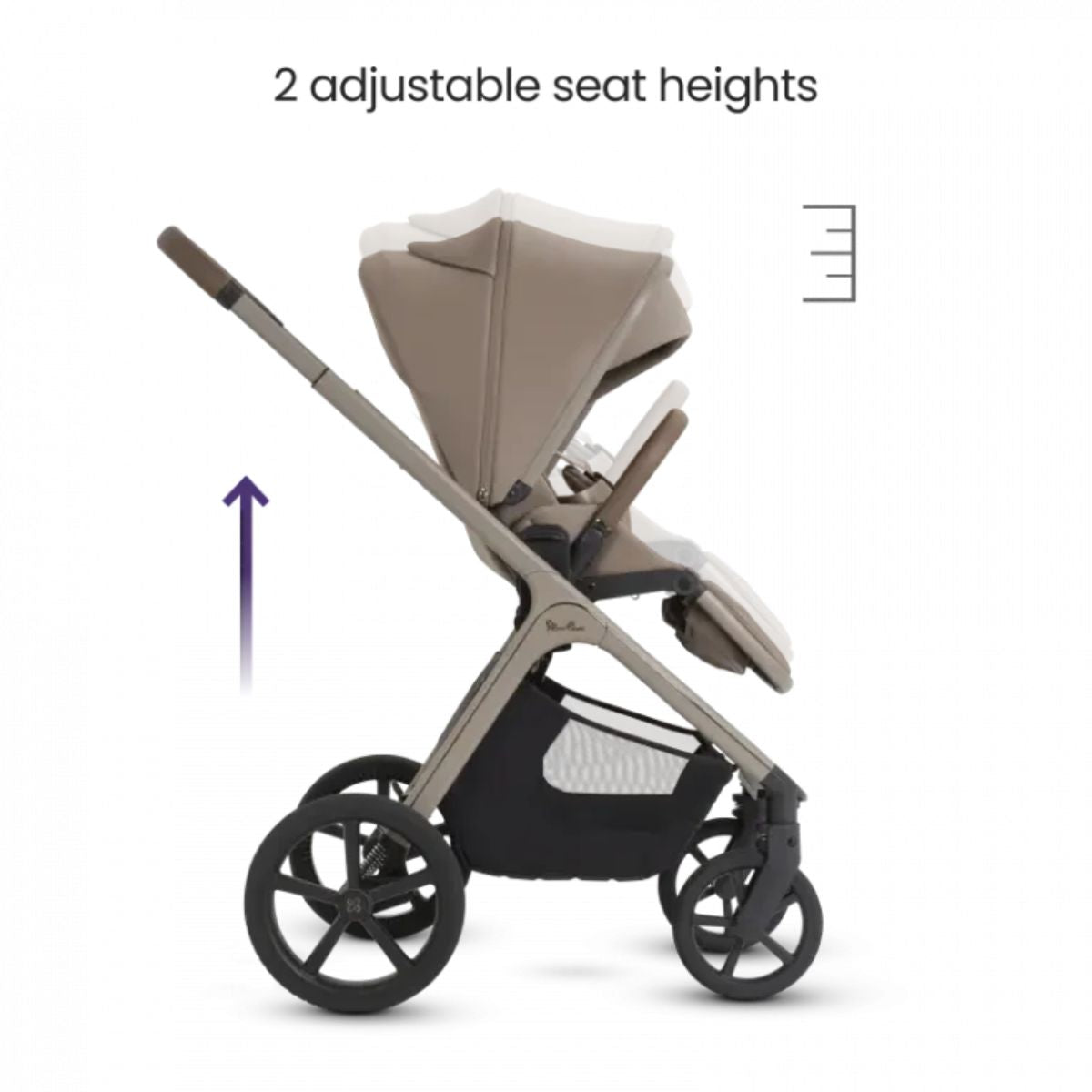 Silver Cross Cove 2 Full-Size All-Terrain Stroller - Champagne on Luna Baby Store Miami