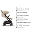 Cybex Beezy 2 Compact Stroller - Almond Beige