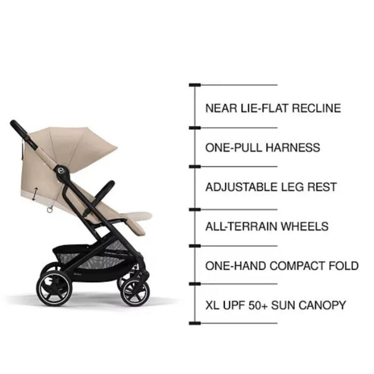 Cybex Beezy 2 Compact Stroller - Almond Beige