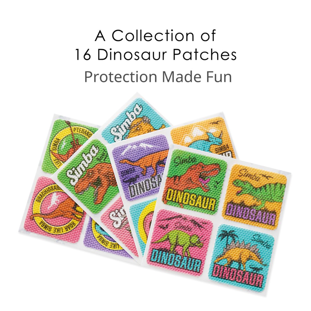 Simba Natural Mosquito Repellent Stickers/Patches 16 pcs - Dinosaur on Luna Baby Store Miami