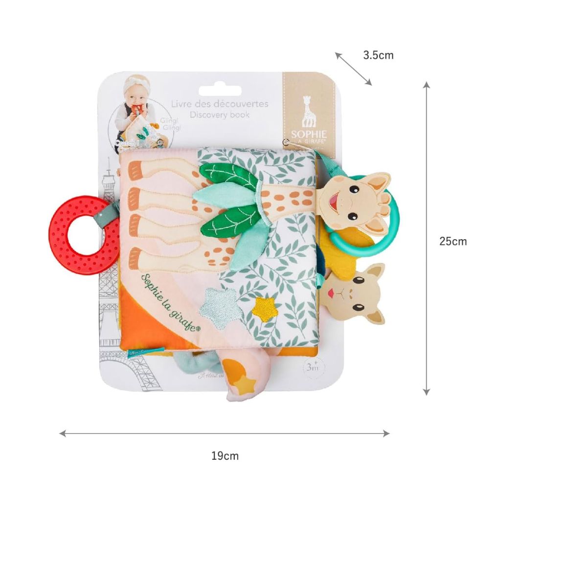 Livro Sensorial Para Bebê Girafa Sophie Discovery