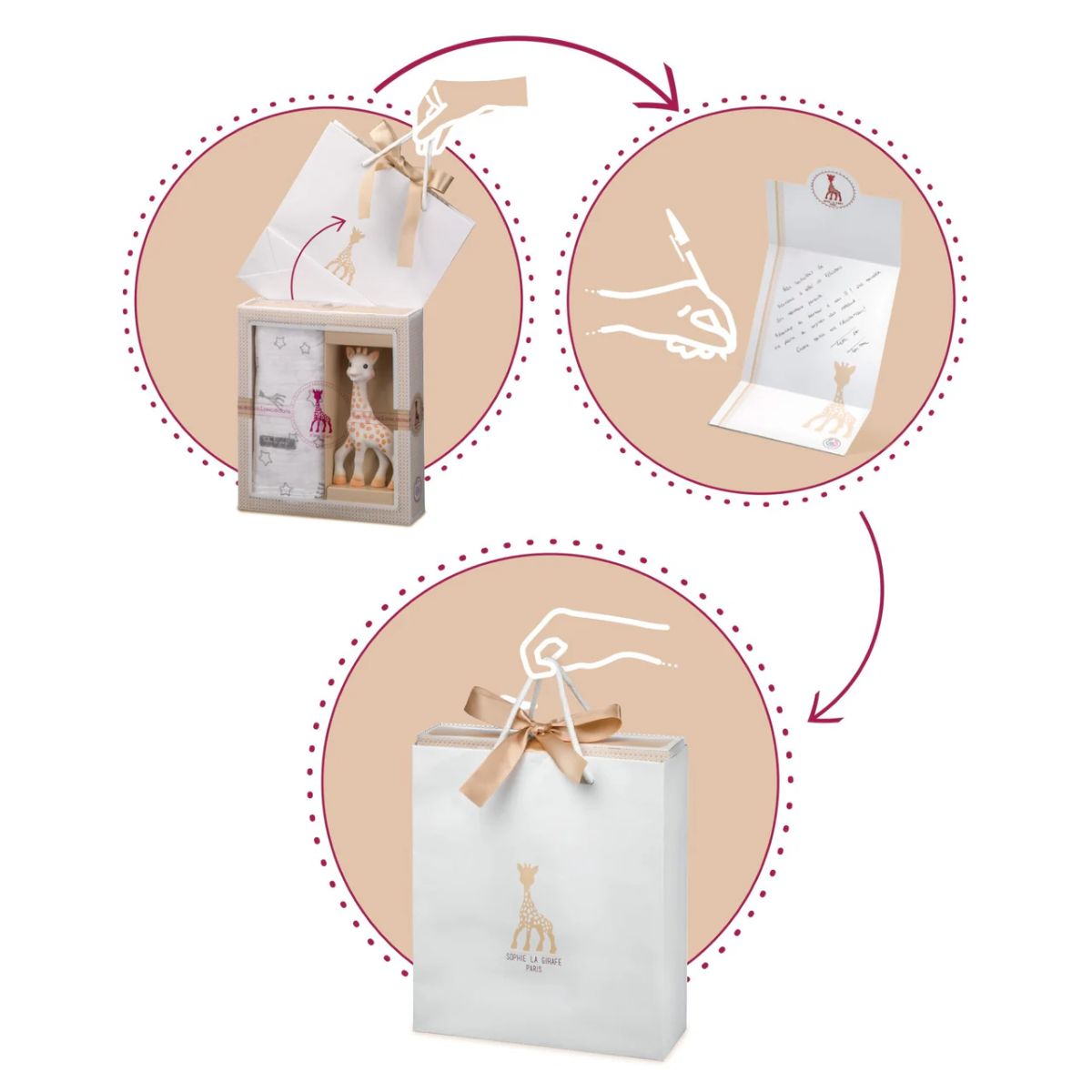 Kit Mordedor e Chocalho Girafa Sophie Sophiesticated on Luna Baby Store Miami