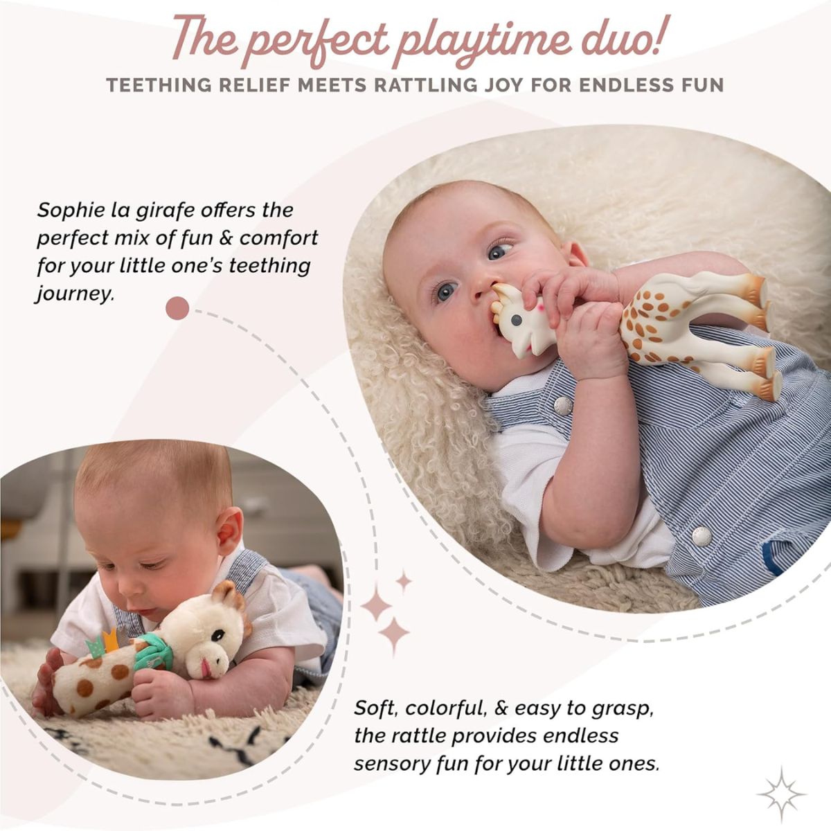 Kit Mordedor e Chocalho Girafa Sophie Sophiesticated on Luna Baby Store Miami