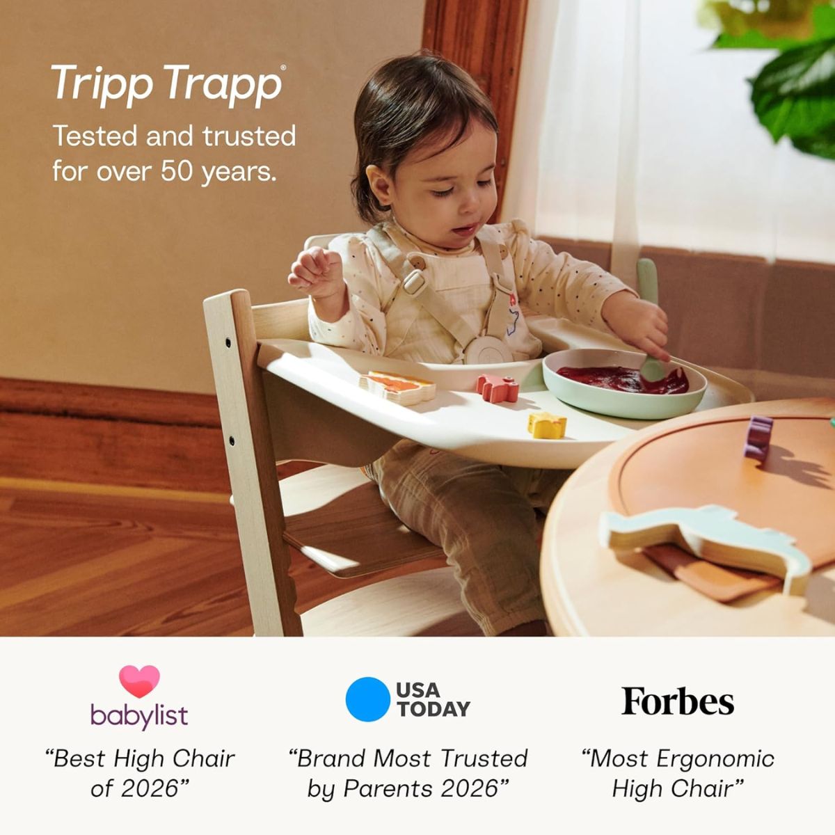 Cadeira de Alimentação Stokke Tripp Trapp 2 com Baby Set Heather Mauve

