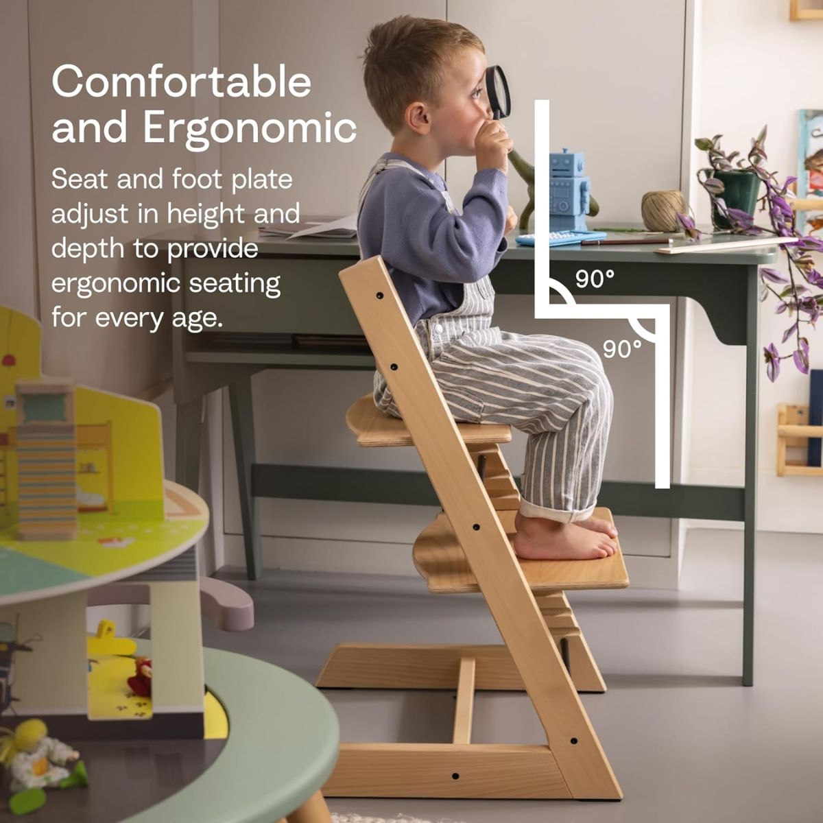 Cadeira de Alimentação Stokke Tripp Trapp 2 com Baby Set Heather Mauve

