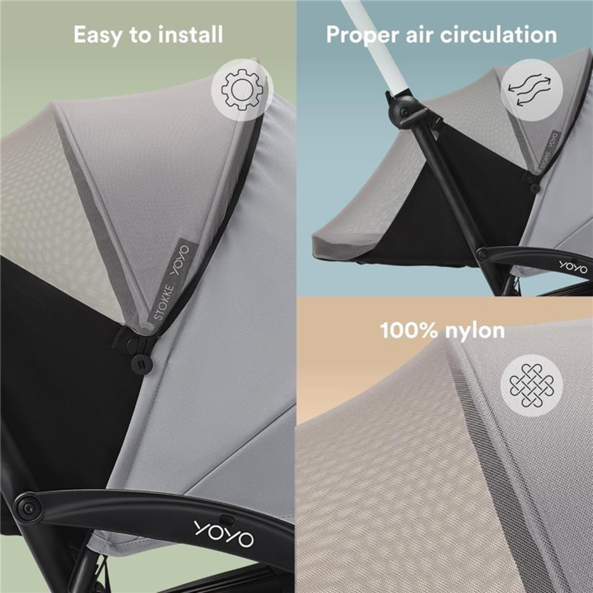 Stokke YOYO 0+ Newborn Pack Mosquito Net - Black