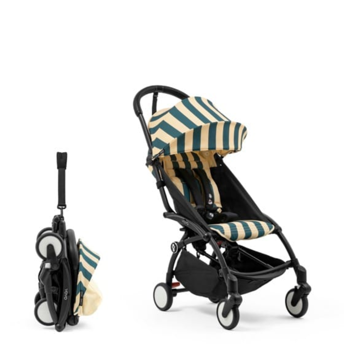 Stokke YOYO3 6+ Riviera Limited Edition Ultra-Compact Stroller - Monaco/Black Frame
