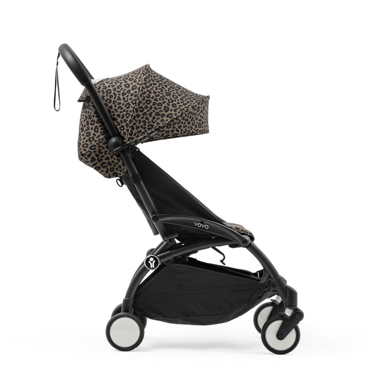Stokke YOYO3 6+ Wild Collection Ultra-Compact Stroller - Leopard/Black Frame on Luna Baby Store Miami