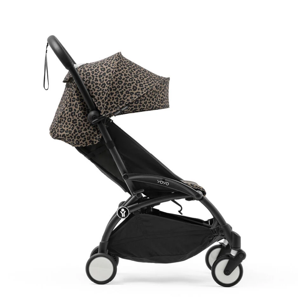 Stokke YOYO3 6+ Wild Collection Ultra-Compact Stroller - Leopard/Black Frame on Luna Baby Store Miami