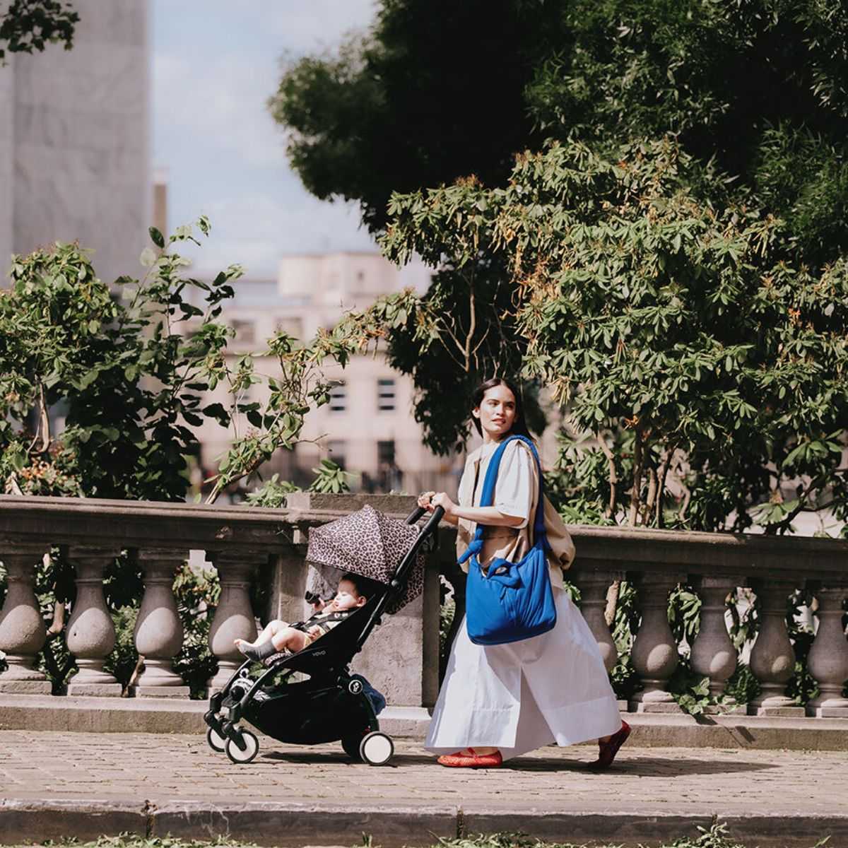 Stokke YOYO3 6+ Wild Collection Ultra-Compact Stroller - Leopard/Black Frame on Luna Baby Store Miami