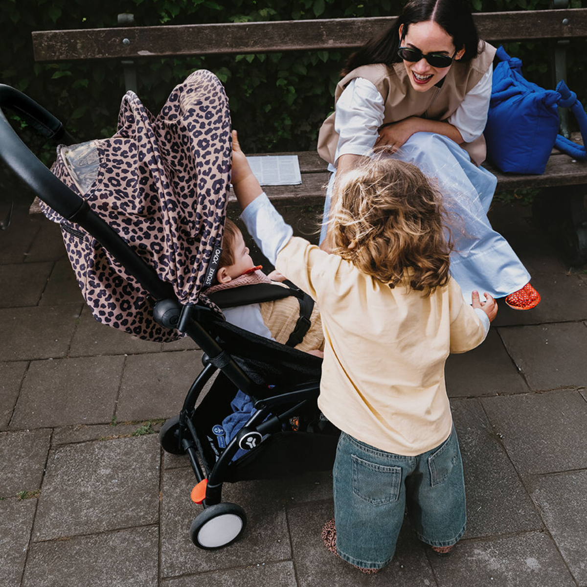 Stokke YOYO3 6+ Wild Collection Ultra-Compact Stroller - Leopard/Black Frame