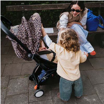 Stokke YOYO3 6+ Wild Collection Ultra-Compact Stroller - Leopard/Black Frame