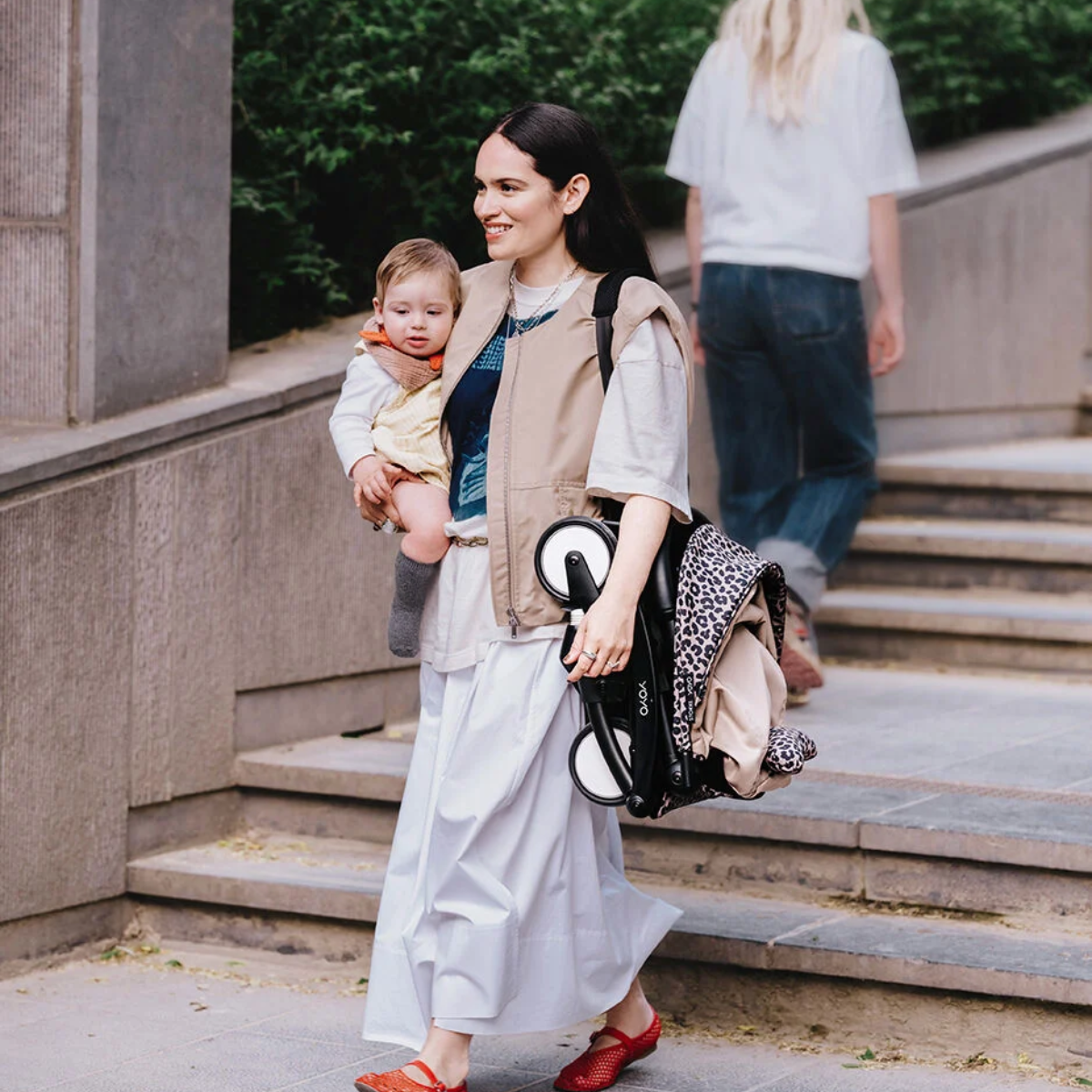 Stokke YOYO3 6+ Wild Collection Ultra-Compact Stroller - Leopard/Black Frame on Luna Baby Store Miami