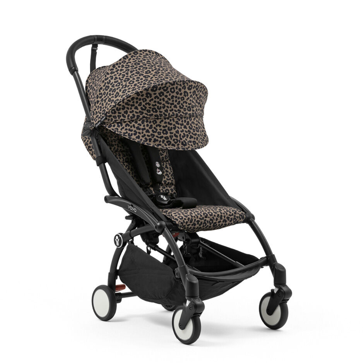 Stokke YOYO3 6+ Wild Collection Ultra-Compact Stroller - Leopard/Black Frame