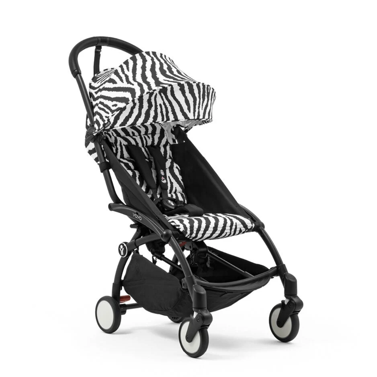 Stokke YOYO3 6+ Wild Collection Ultra-Compact Stroller - Zebra/Black Frame