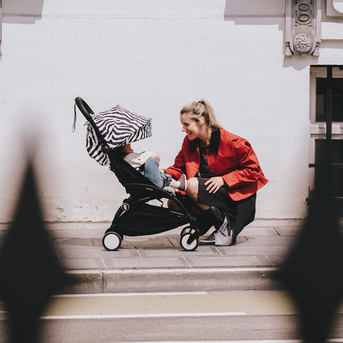 Stokke YOYO3 6+ Wild Collection Ultra-Compact Stroller - Zebra/Black Frame on Luna Baby Store Miami