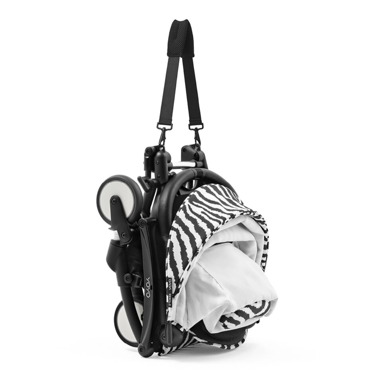 Stokke YOYO3 6+ Wild Collection Ultra-Compact Stroller - Zebra/Black Frame
