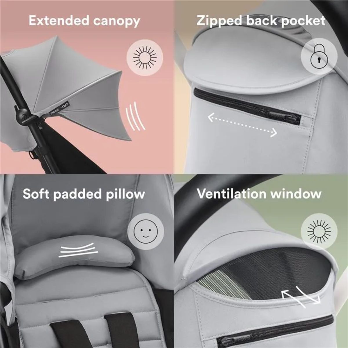 Stokke Yoyo Color Pack 6+ Stone on Luna Baby Store Miami