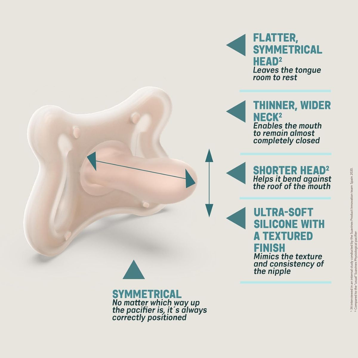 Suavinex Zero.Zero Silicone Pacifier SX Pro 0-6M - Light Tone