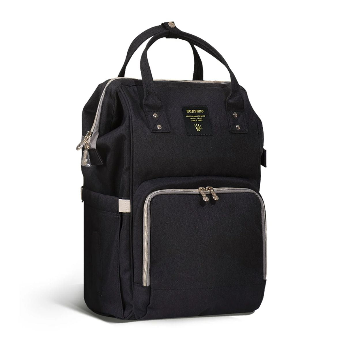 Sunveno Classic Diaper Backpack - Black on Luna Baby Store Miami