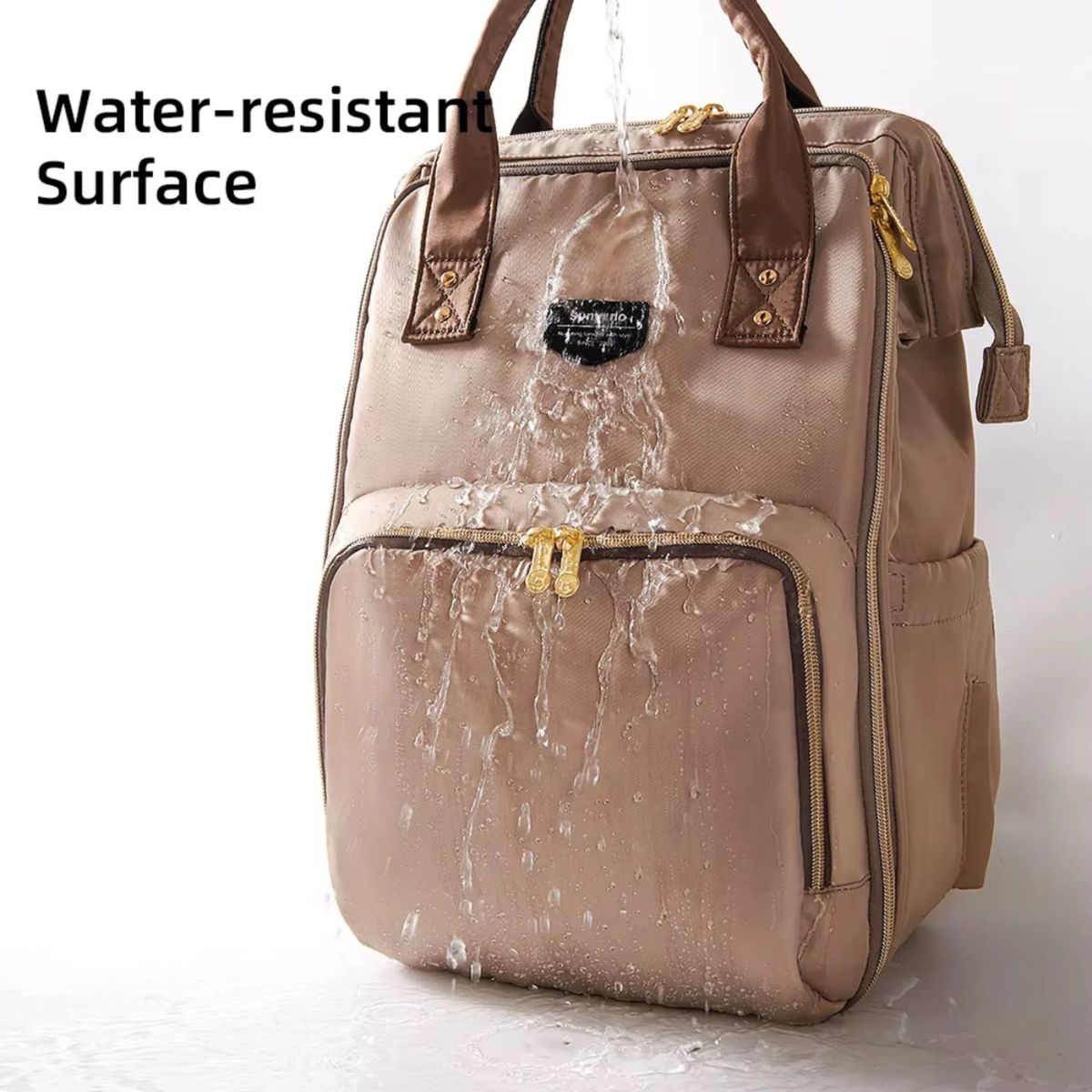 Mochila Maternidade Sunveno Open Wide Brown on Luna Baby Store Miami