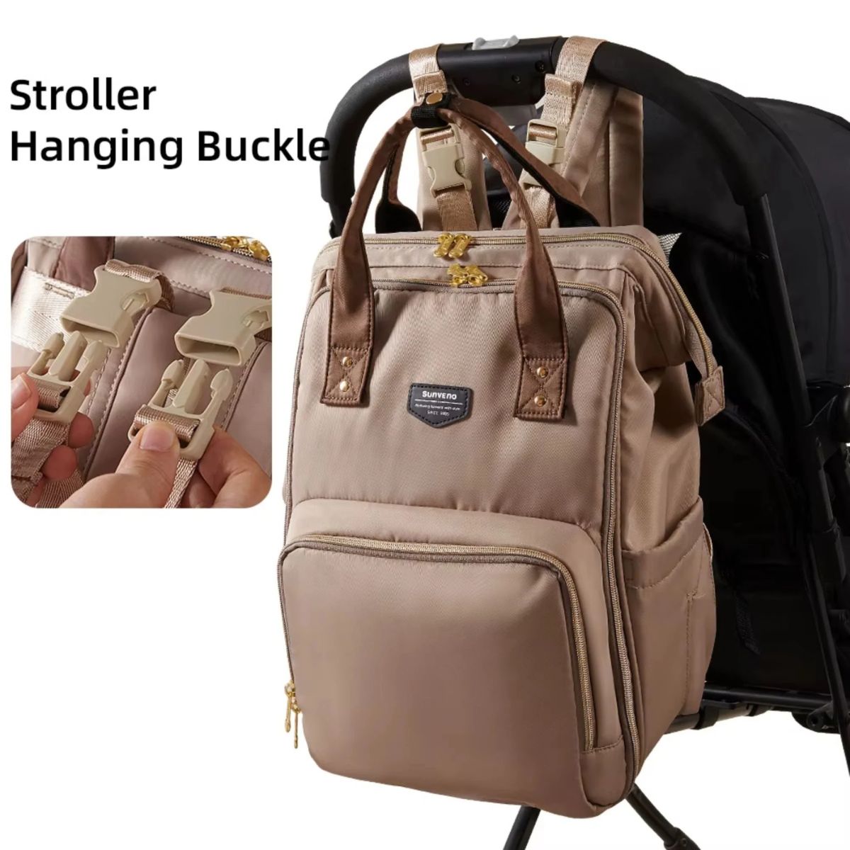 Mochila Maternidade Sunveno Open Wide Brown