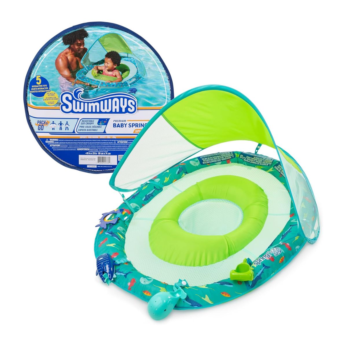SwimWays Baby Spring Float Sun Canopy 9-24M - Splash N' Play on Luna Baby Store Miami
