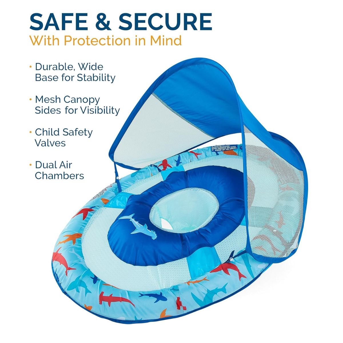 Swimways Baby Spring Float Sun Canopy 9-24M - Shark