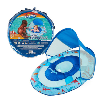 Swimways Baby Spring Float Sun Canopy 9-24M - Shark