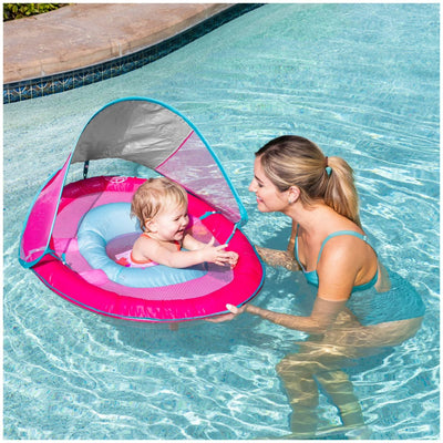 Boia Infantil Com Capota Swimways FPS50+ Rosa