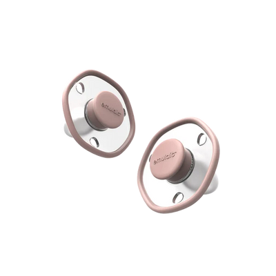 The Emulait Pacifier 2-Pack Rose - 0-6M