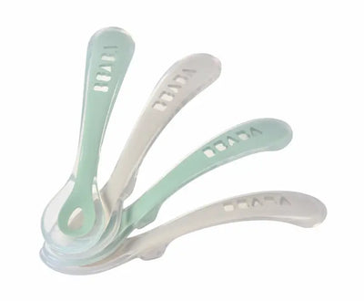 Beaba Toddler's Self-Feeding Spoons Set of 4 - Sage - Luna Baby Store Miami