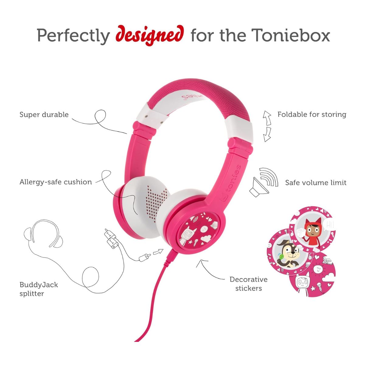 Tonies Headphones - Pink