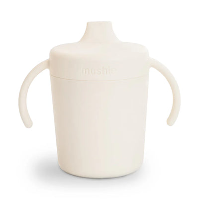 Copo de Treinamento Infantil Mushie Sippy Ivory